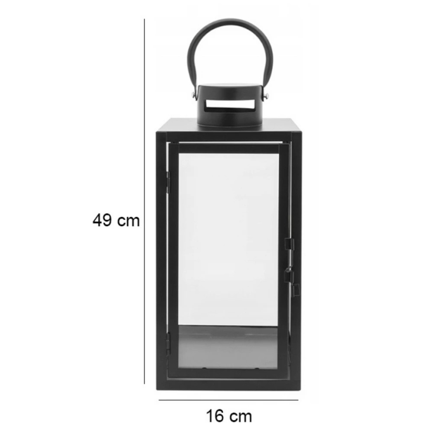 Latarnia dekoracyjna 49 cm czarna