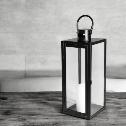 Latarnia dekoracyjna 63 cm, czarna