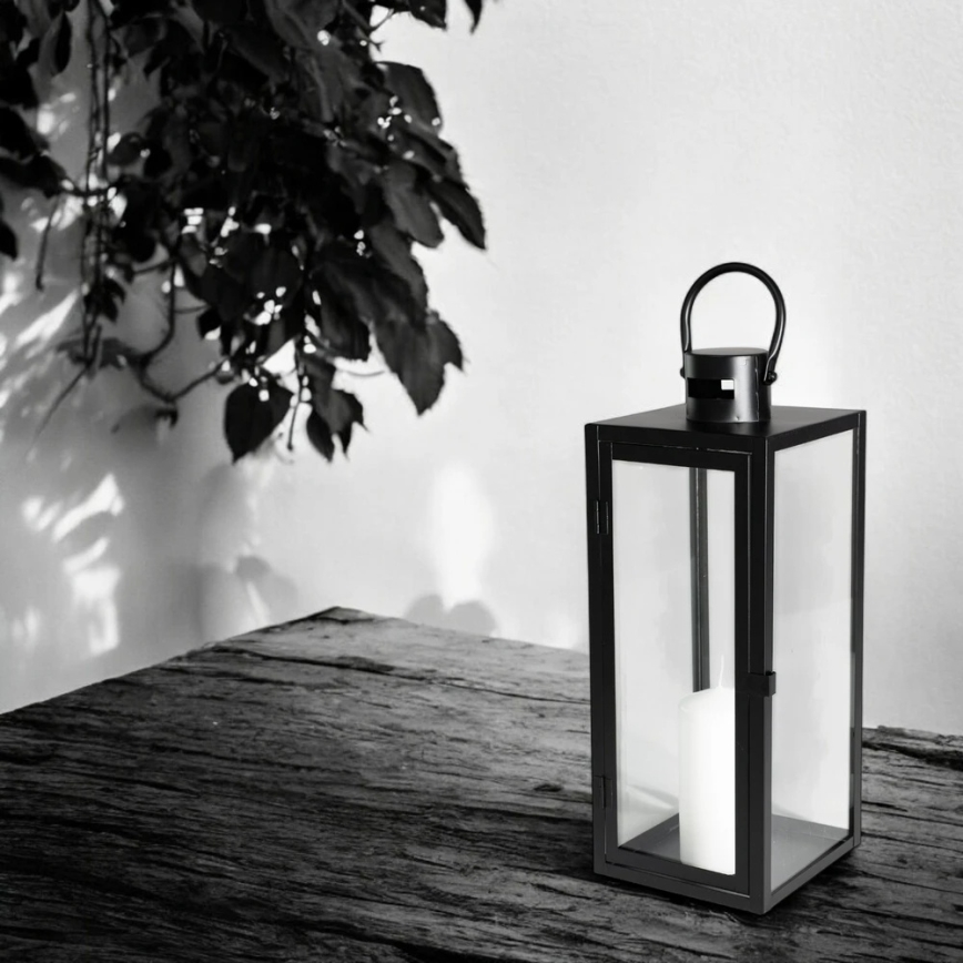 Latarnia dekoracyjna 63 cm, czarna