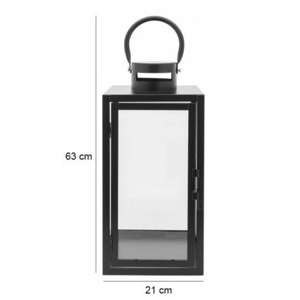 Latarnia dekoracyjna 63 cm, czarna