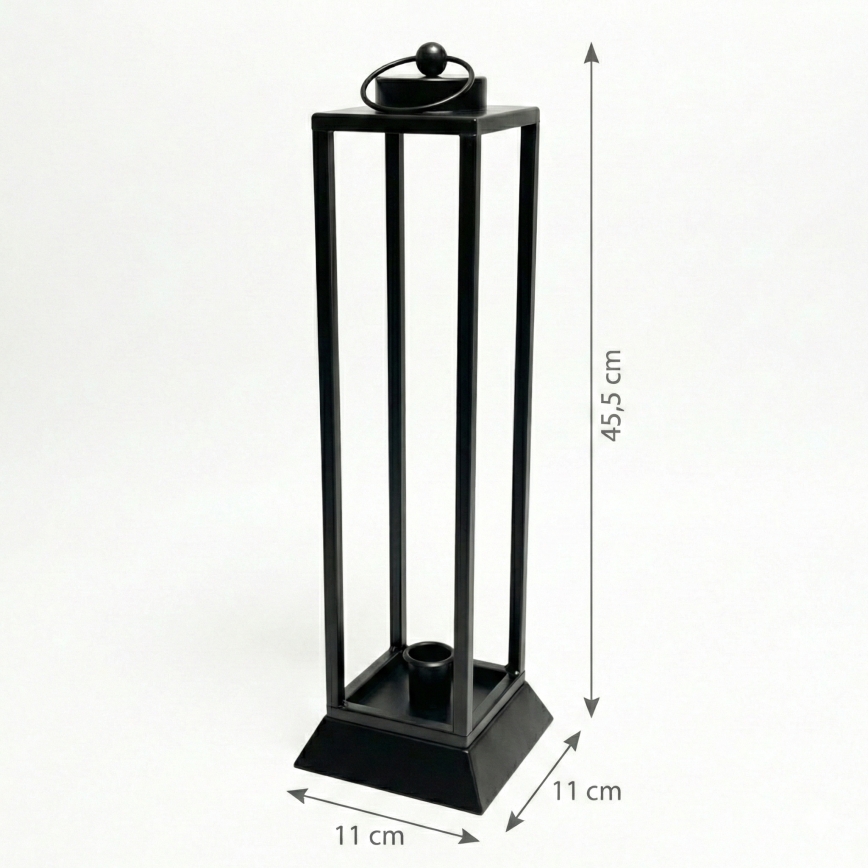 Latarnia dekoracyjna HALL 45,5 cm czarna