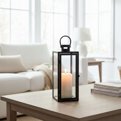 Latarnia dekoracyjna TOWER 29 cm czarna