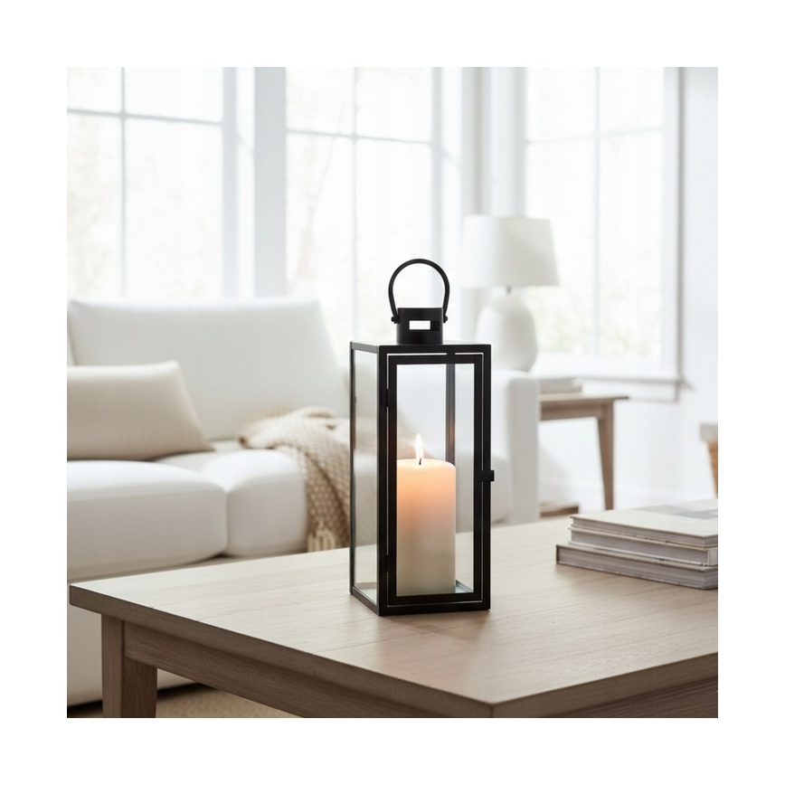 Latarnia dekoracyjna TOWER 29 cm czarna