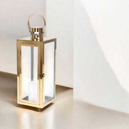 Latarnia dekoracyjna TOWER 38 cm złota