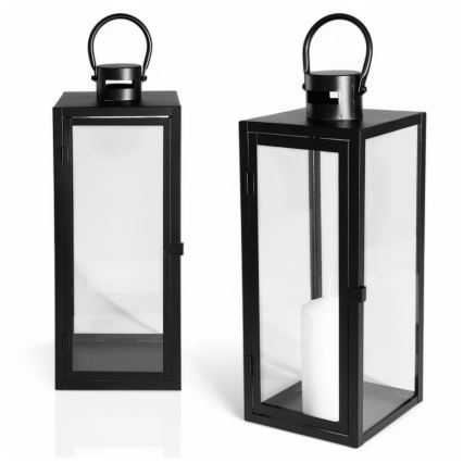Latarnia dekoracyjna TOWER 63 cm czarna