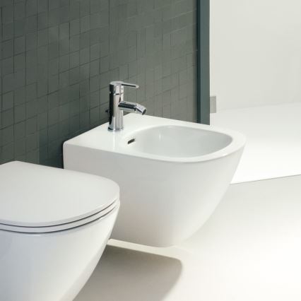 LAUFEN H3410810041141 - Kran do bidetu + odpływ z przelewem LUA chrom błyszczący