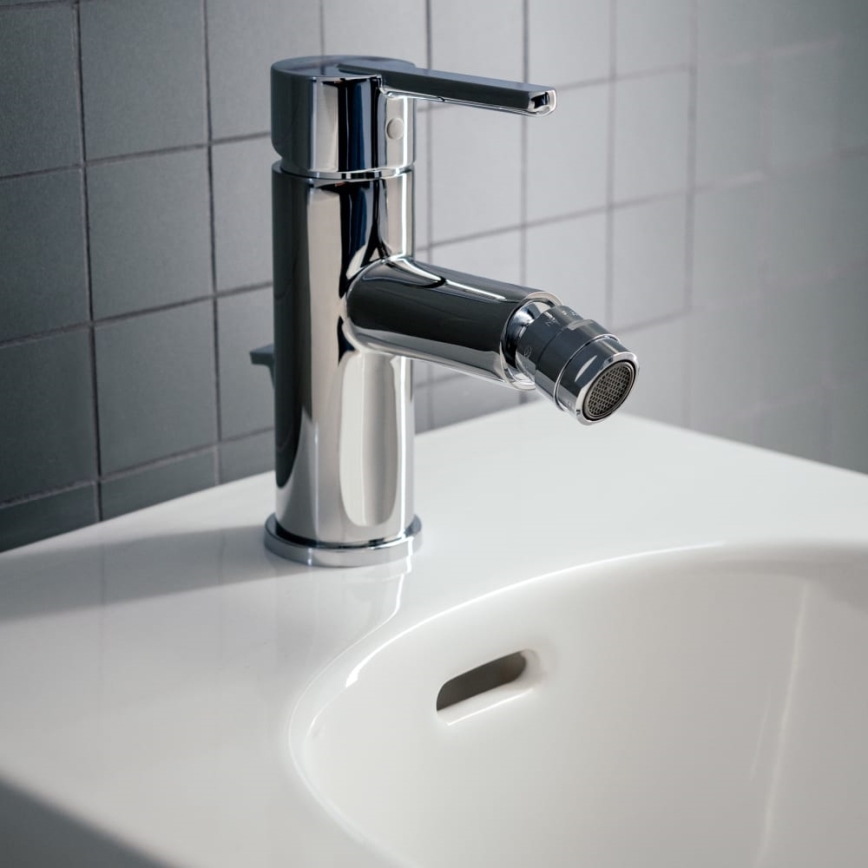 LAUFEN H3410810041141 - Kran do bidetu + odpływ z przelewem LUA chrom błyszczący