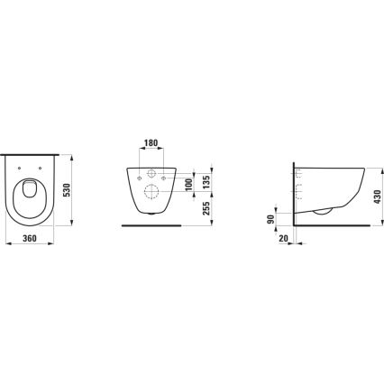 LAUFEN H8209560000001 - WC wisząca PRO ceramika/biała