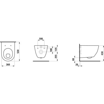 LAUFEN H8209590000001 - WC wiszące PRO ceramika/biała