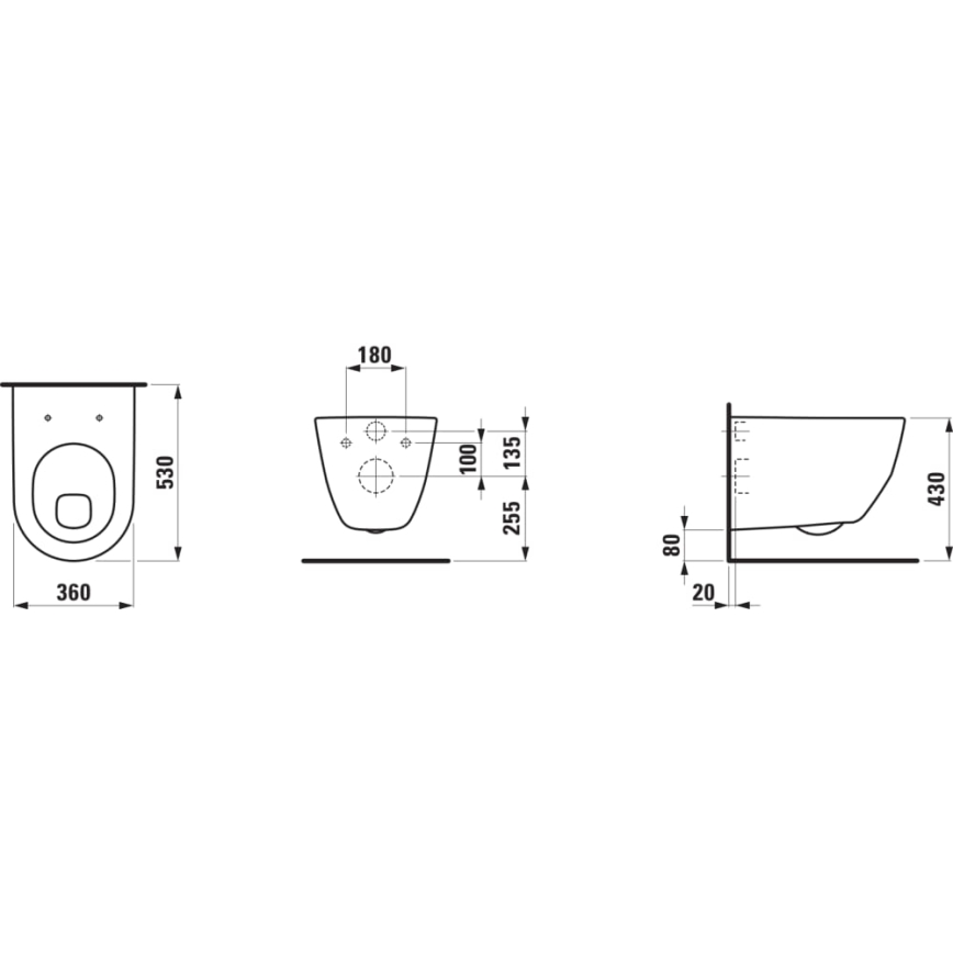 LAUFEN H8209590000001 - WC wiszące PRO ceramika/biała