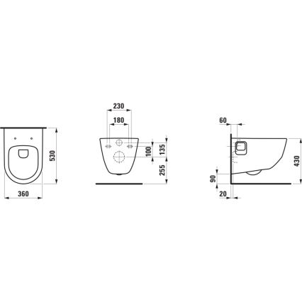LAUFEN H8209640000001 - WC wiszące PRO ceramika/biała