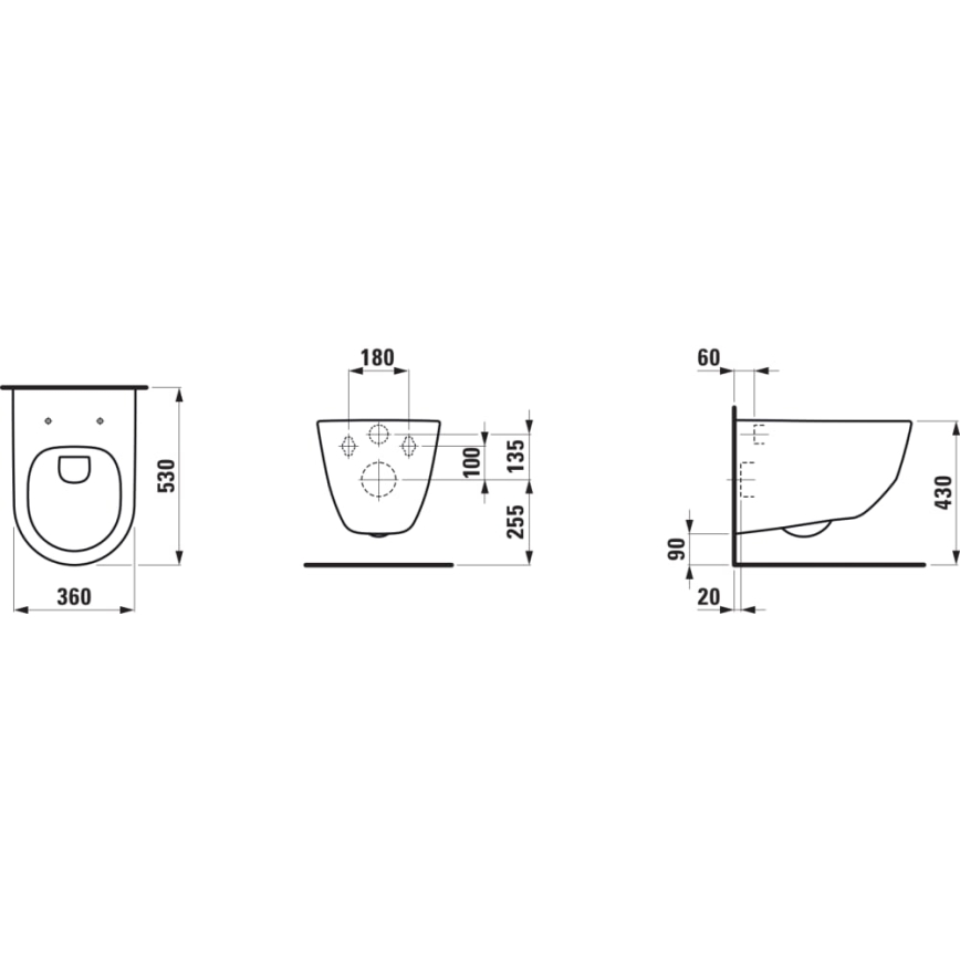 LAUFEN H8209664000001 - WC wiszące PRO ceramika/biała