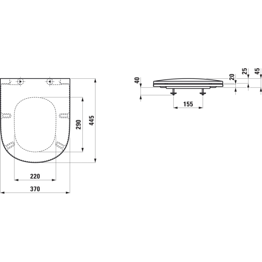 LAUFEN H8910830000001 - Deska sedesowa SoftClose LUA duroplast/biały