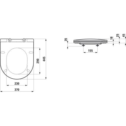LAUFEN H8989660000001 - Deska sedesowa SoftClose PRO duroplast/biały