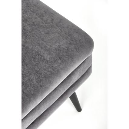 Ławka z miejscem do przechowywania VELVA 37x78 cm szara