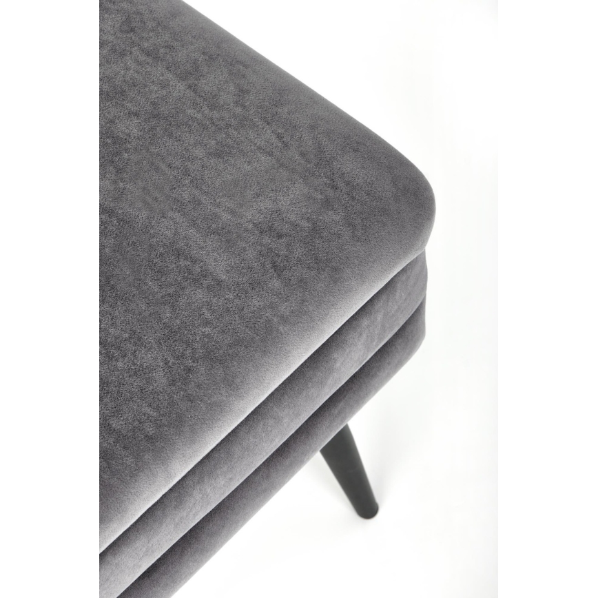 Ławka z miejscem do przechowywania VELVA 37x78 cm szara