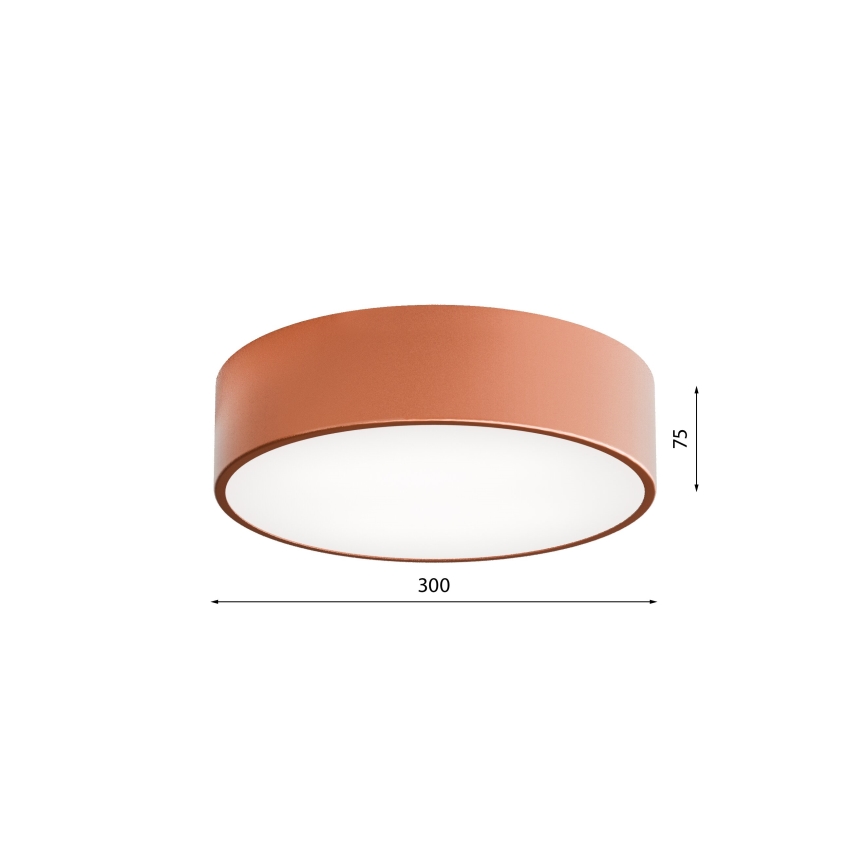 Lampa sufitowa do łazienki z czujnikiem CLEO 2xE27/24W/230V, śr. 30 cm, miedziana, IP54