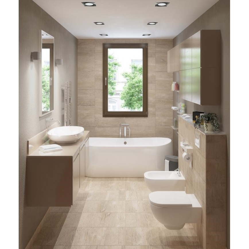 Wpuszczana oprawa sufitowa LED do łazienki BONO LED/8W/230V 3000K IP65 chrom matowy