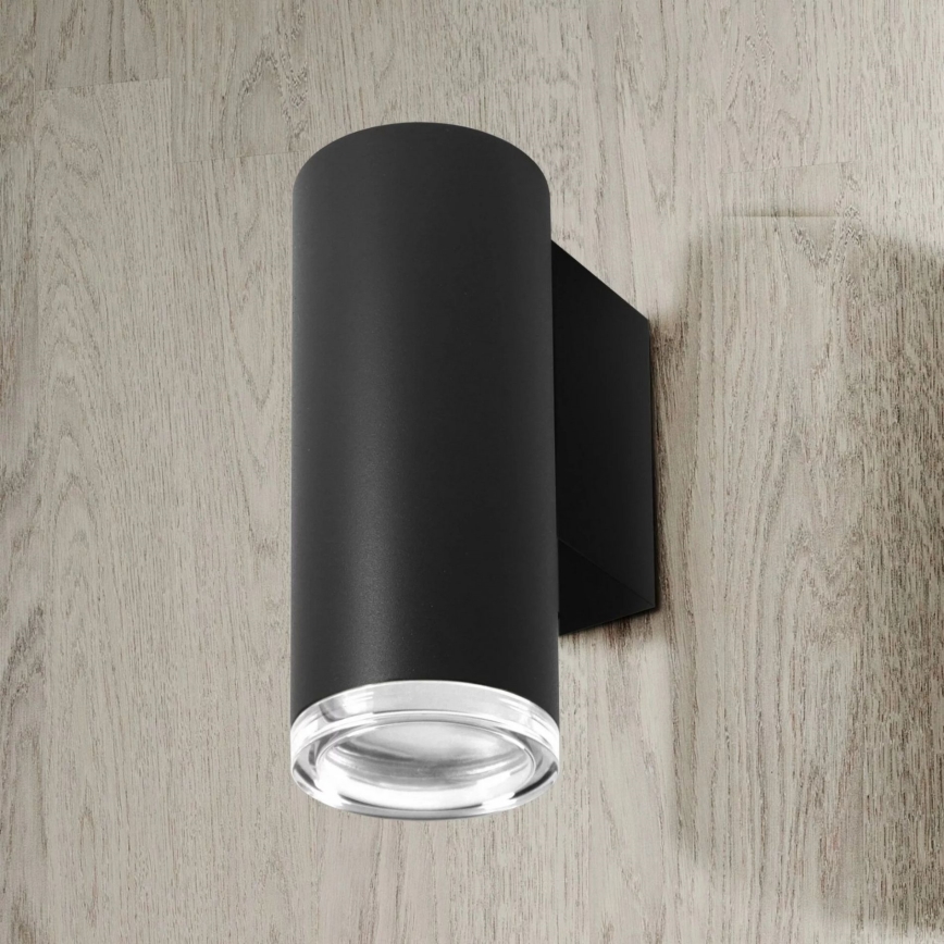 Łazienkowe oświetlenie punktowe naścienne TURYN 1xGU10/10W/230V IP44 czarne