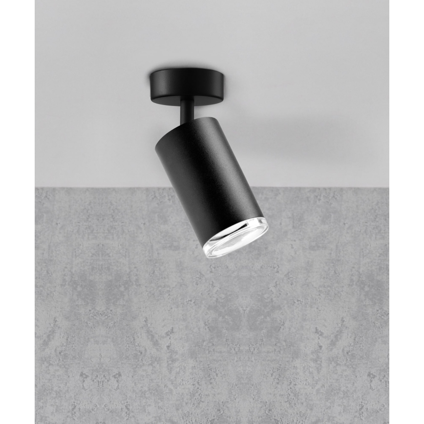 Łazienkowe oświetlenie punktowe TURYN 1xGU10/10W/230V IP44 czarne
