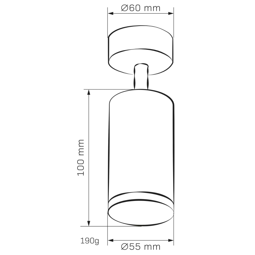 Łazienkowe oświetlenie punktowe TURYN 1xGU10/10W/230V IP44 czarne