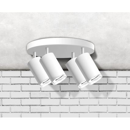 Łazienkowe oświetlenie punktowe TURYN 4xGU10/10W/230V IP44 białe