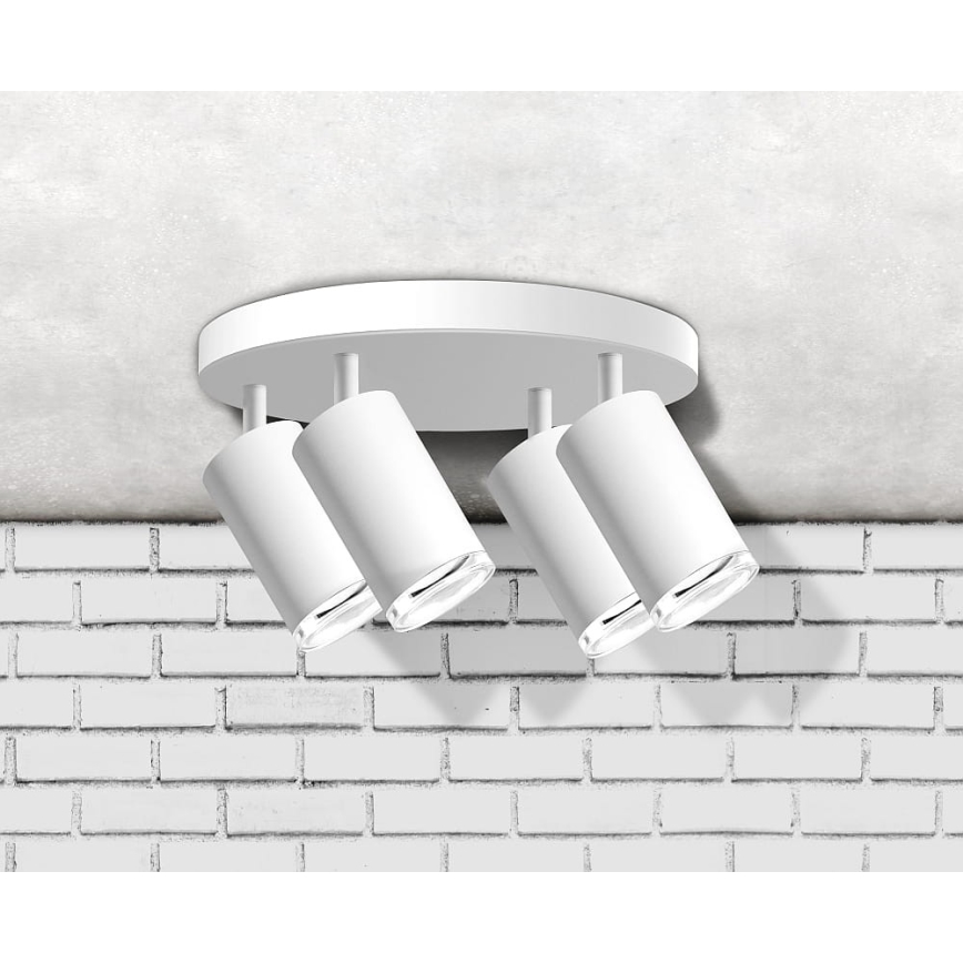 Łazienkowe oświetlenie punktowe TURYN 4xGU10/10W/230V IP44 białe