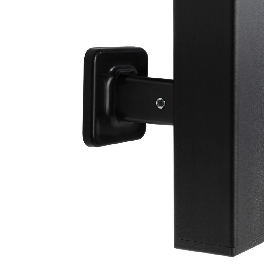 Łazienkowy grzejnik drabinkowy AVANGARD z termostatem, 227W, 120x48cm, czarny, lewy