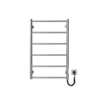 Łazienkowy grzejnik drabinkowy CLASSIC 110 W/230 V 81×52 cm stal nierdzewna/błyszczący chrom prawy