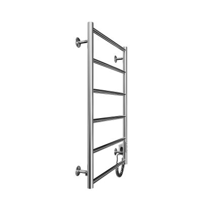 Łazienkowy grzejnik drabinkowy CLASSIC 110 W/230 V 81×52 cm stal nierdzewna/błyszczący chrom prawy