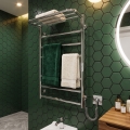 Łazienkowy grzejnik drabinkowy HOME 95W/230V 77x53 cm stal nierdzewna/chrom prawy
