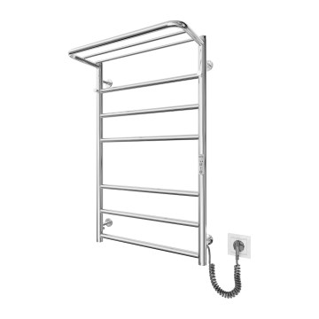 Łazienkowy grzejnik drabinkowy HOME 95W/230V 77x53 cm stal nierdzewna/chrom prawy