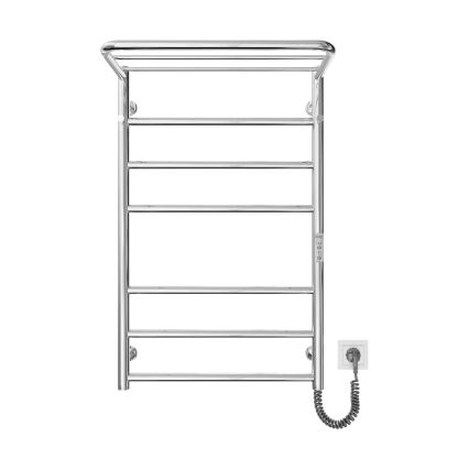 Łazienkowy grzejnik drabinkowy HOME 95W/230V 77x53 cm stal nierdzewna/chrom prawy