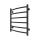 Łazienkowy grzejnik drabinkowy INOX CLASSIC 120W/230V 57x43 cm stal nierdzewna/czarny