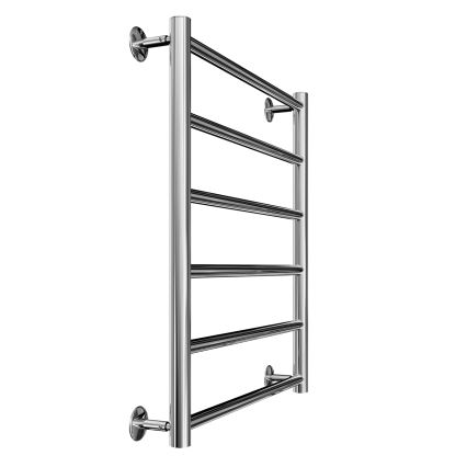Łazienkowy grzejnik drabinkowy INOX FLAT 122W/230V 57x43 cm stal nierdzewna/błyszczący chrom