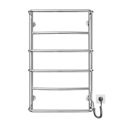 Łazienkowy grzejnik drabinkowy LUX 105W/230V 81x52 cm stal nierdzewna/błyszczący chrom prawy