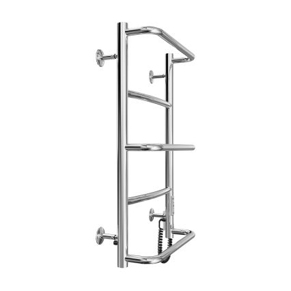 Łazienkowy grzejnik drabinkowy LUX 65W/230V 65x43 cm stal nierdzewna/błyszczący chrom prawy