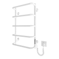 Łazienkowy grzejnik drabinkowy LUX 65W/230V 66x42 cm stal nierdzewna/biały prawostronny