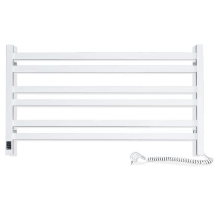 Łazienkowy grzejnik drabinkowy z termostatem AVANGARD 316W/230V 50,6 cm IP44 biały prawy kanciasty