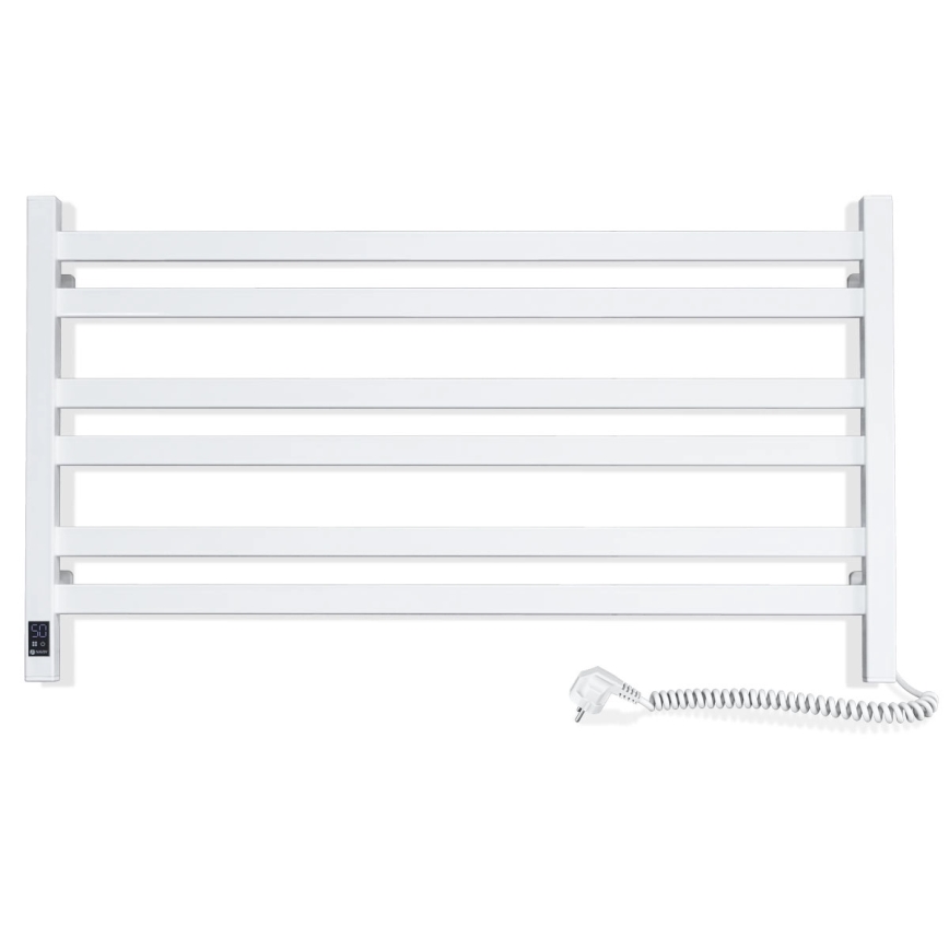Łazienkowy grzejnik drabinkowy z termostatem AVANGARD 316W/230V 50,6 cm IP44 biały prawy kanciasty