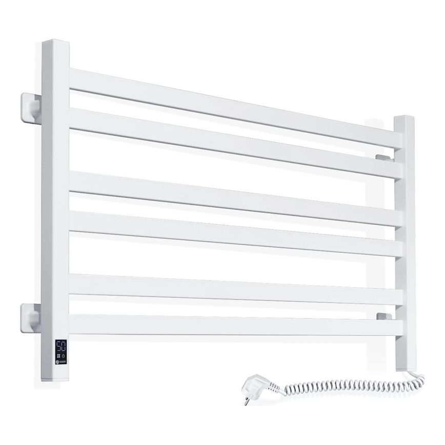 Łazienkowy grzejnik drabinkowy z termostatem AVANGARD 316W/230V 50,6 cm IP44 biały prawy kanciasty