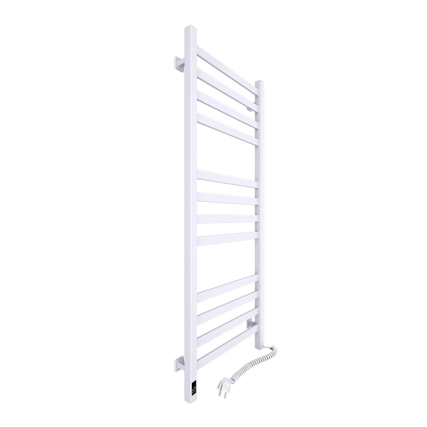Grzejnik łazienkowy drabinkowy z termostatem AVANGARD 459W/230V 120,6cm IP44 biały prawy kwadratowy