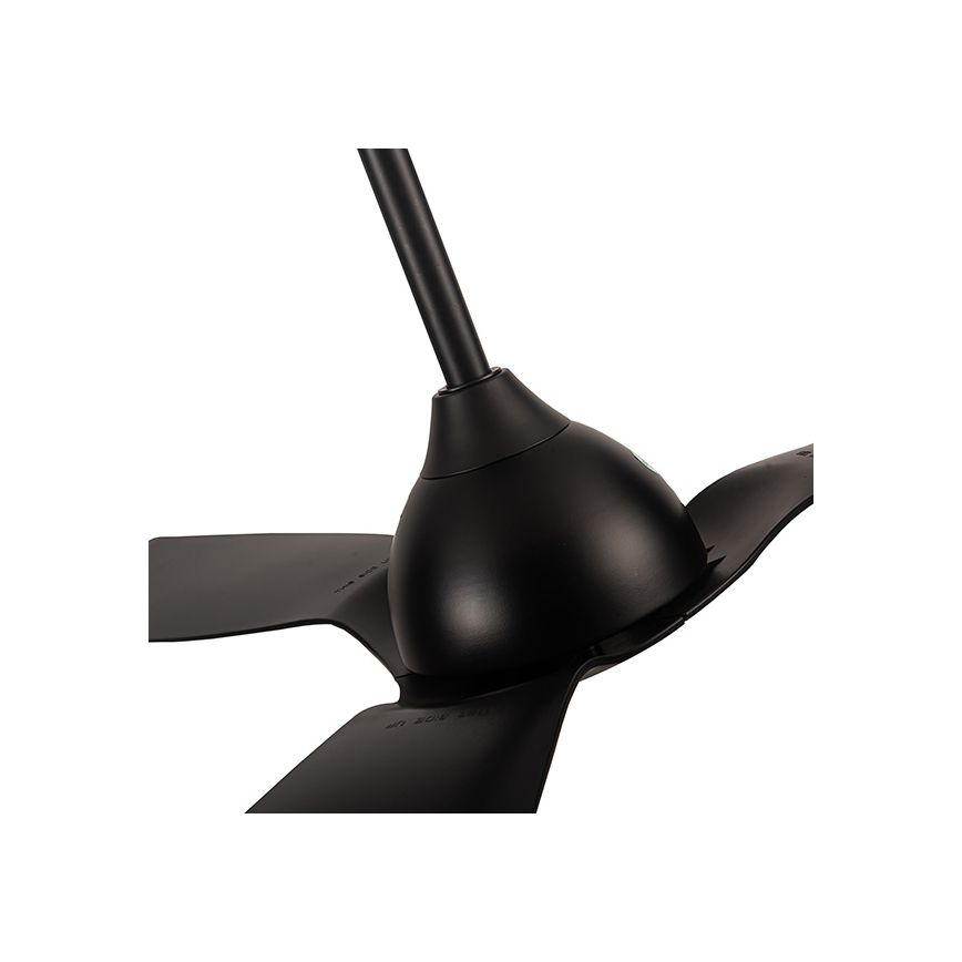 Łazienkowy wentylator sufitowy śr. 132 cm IP44 czarny + pilot zdalnego sterowania