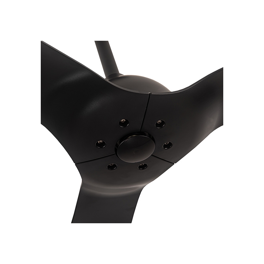 Łazienkowy wentylator sufitowy śr. 132 cm IP44 czarny + pilot zdalnego sterowania