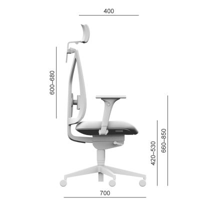 LD Seating - Krzesło biurowe LEAF czarne/niebieskie