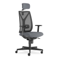 LD Seating - Krzesło biurowe z zagłówkiem LEAF szare