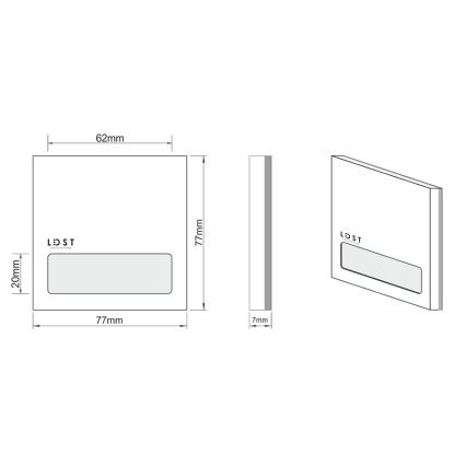 LDST AL-01-SC-BC5 - Oprawa schodowa ALEX 5xLED/1,2W/230V