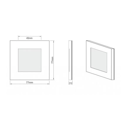 LDST AN-01-B-BZ9 - LED Oświetlenie schodowe ANGEL 9xLED/1,2W/230V białe 6500K