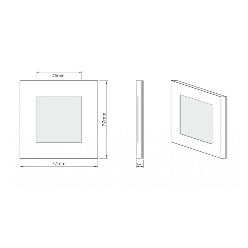LDST AN-01-B-BZ9 - LED Oświetenie schodowe ANGEL 9xLED/1,2W/230V bialy 6500K