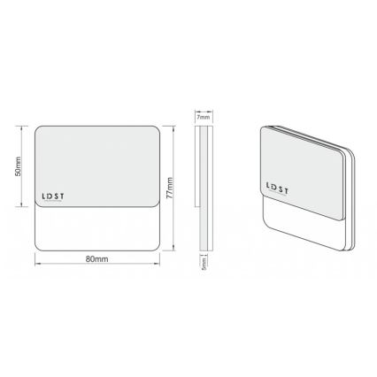 LDST DA-01-CB-BC5 - oświetlenie schodów DAISY 5xLED/1,2W/230V